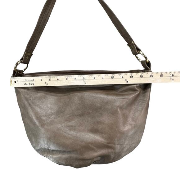 Vintage Letisse Shoulder Hobo Bag Womens Brown Genuine Leather Purse Classic - Picture 6 of 14